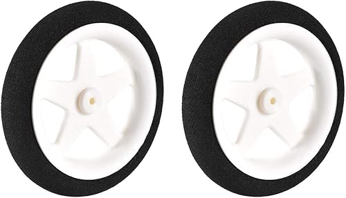 Miniatura 1 de uxcell Rueda Micro Sport Rueda de Avión Modelo RC 0.07 Pulgadas X 3 Pulgadas - Rueda 2PCS