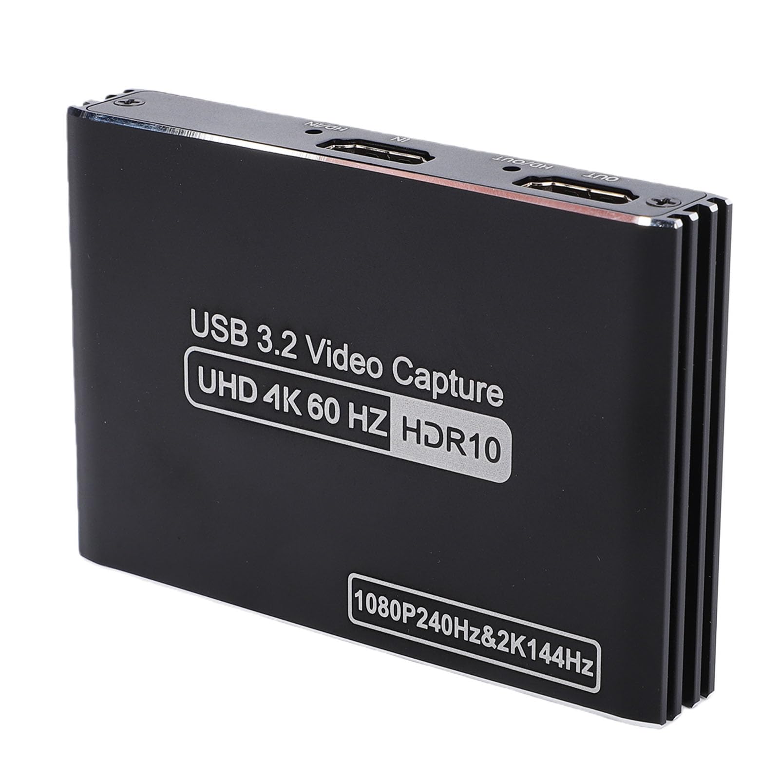 Bewinner Tarjeta de Captura de Vídeo USB 3.2 4K 60 Hz con Salida de Bucle HDMI, Paso a Través HDR VRR, Grabadora de Transmisión de Baja Latencia para Juegos, Transmisión en, OBS