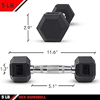 Vista 2 de JFIT Rubber Hex Dumbbell