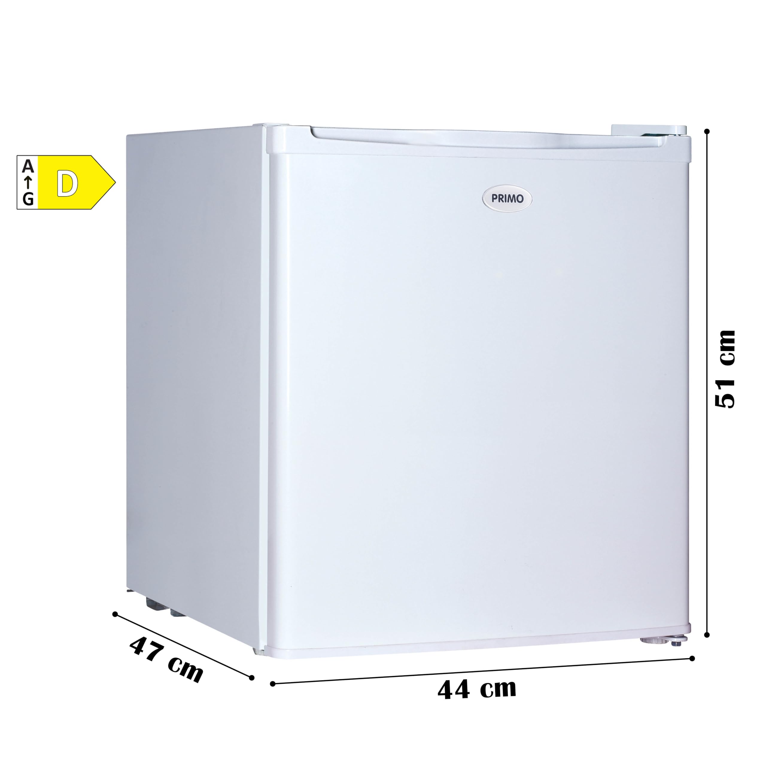 PRIMO PR146DV Mini Gefrierschrank - Gefrierschrank Klein - Freistehend - 33 Liter - Energieeffizienzklasse D - Weiß