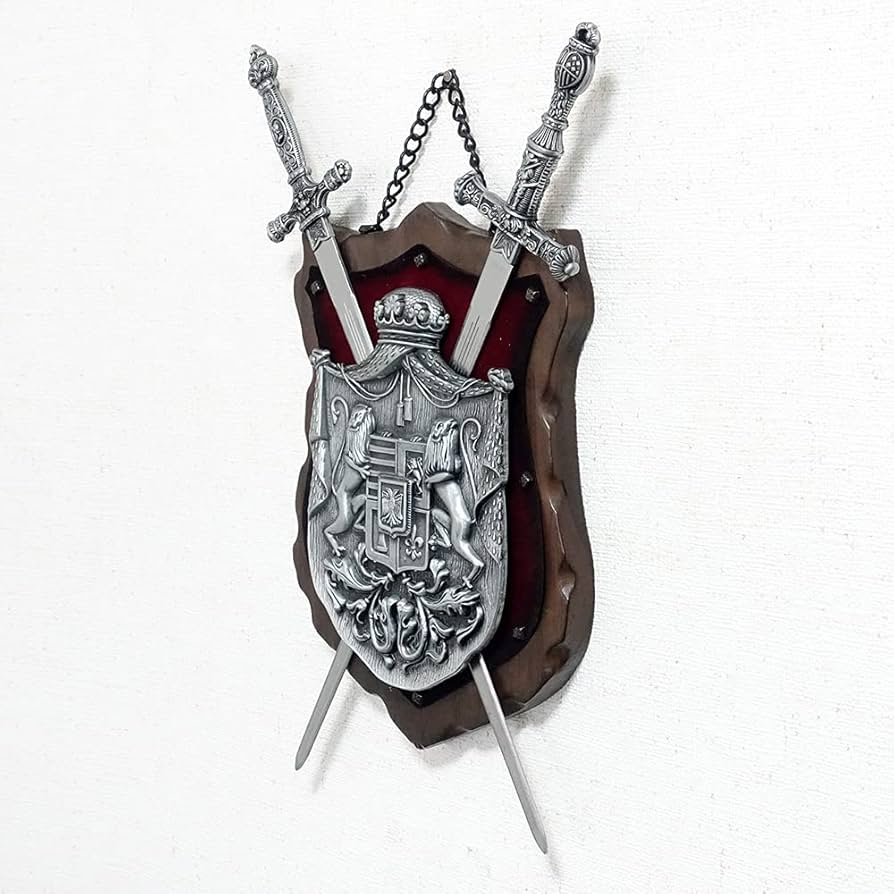 Amazon.co.jp: スペイン製 西洋武具 壁掛け 中世の騎士