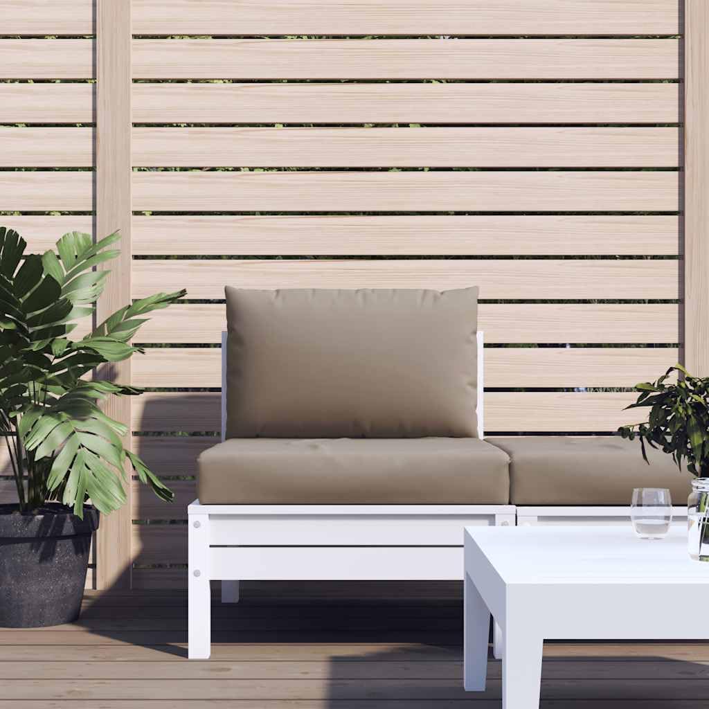vidaXL Lot de 2 Coussins de Palette Imperméables, Galette de Siège Jardin, Tissu Oxford Taupe