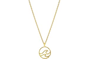 Women’s Gold Wave Pendant Necklace
