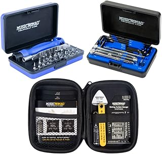 MusicNomad KEEP IT SIMPLE, SETUP (KISS)™ Starter Kit Bundle - 6 pc. Gauge Set, 26 pc. Guitar Tech Tool Set, 11 pc. Truss Rod Wrench Set (MN609)
