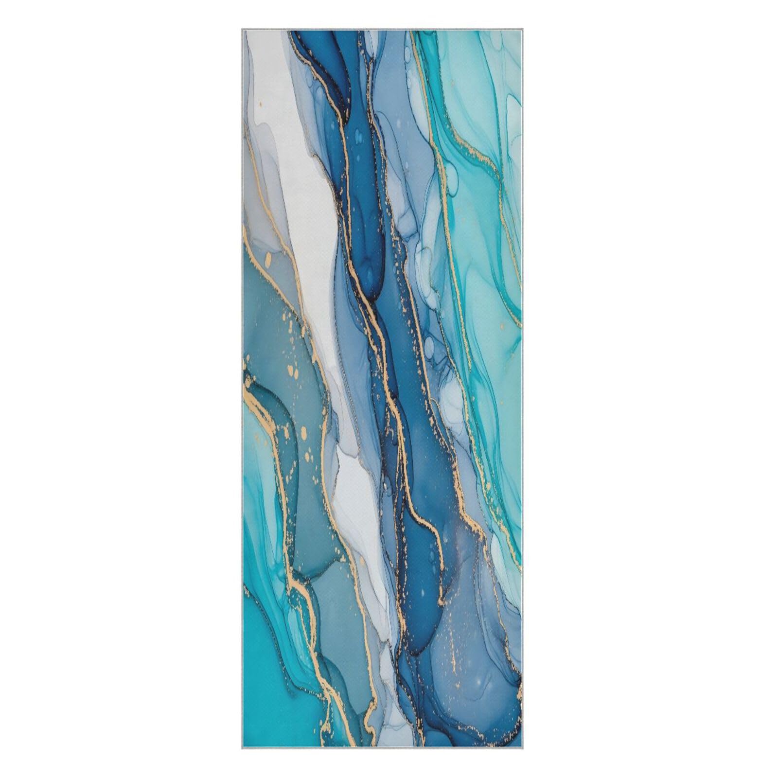 BURSTDDY Marble Hot Yoga Towel Absorbent Non Slip Yoga Mat Towel