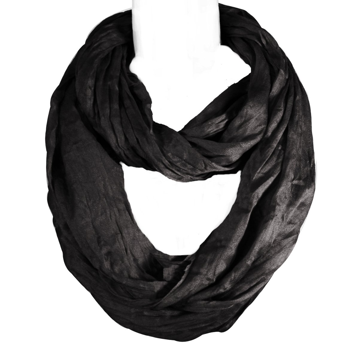 Wrapables Bufanda infinita suave y sedosa. - negro - Talla única