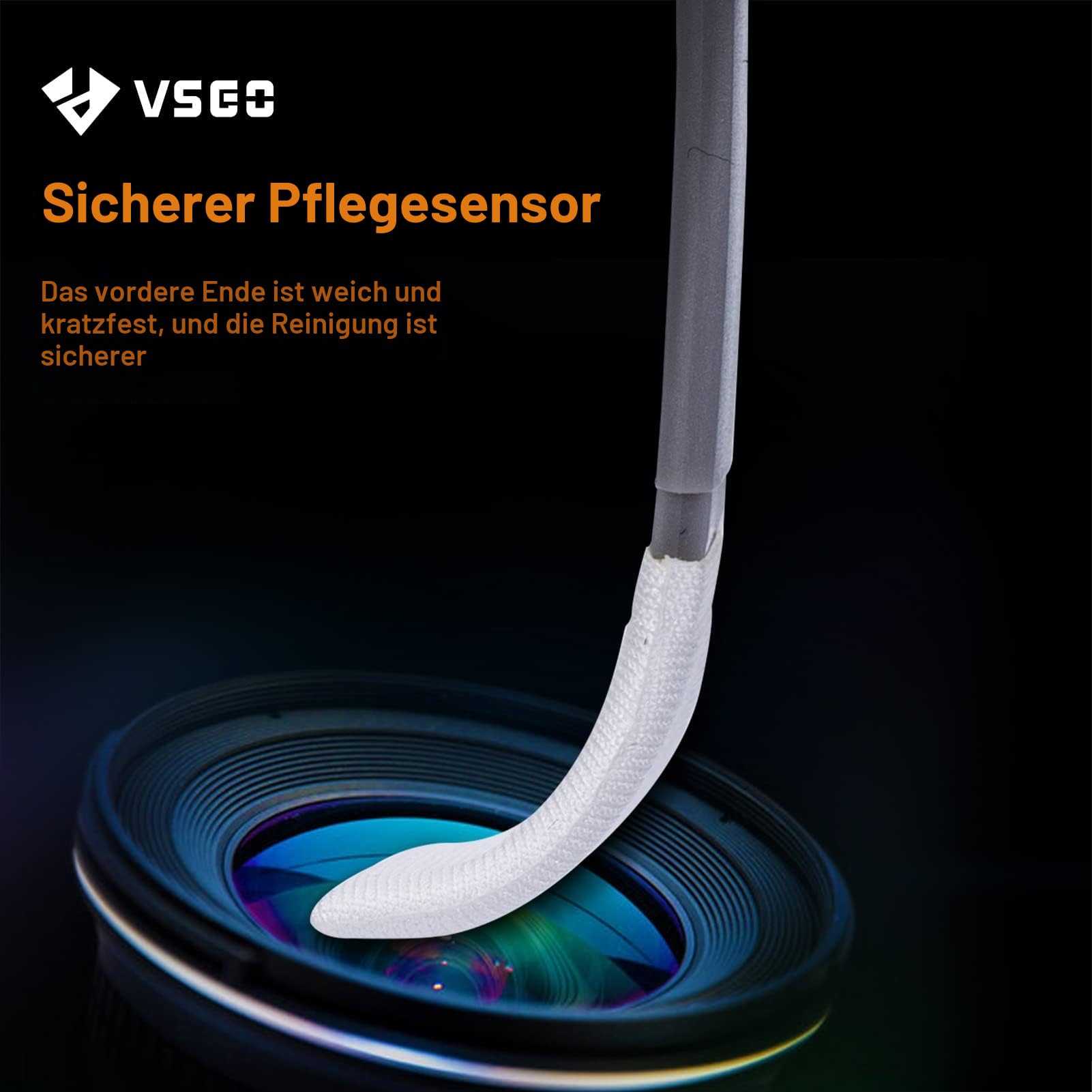 VSGO 12er-Pack Sensor Reinigungsset Kamera Sensor Reinigungs Kit mit 10 ml Sensor-Reinigungslösung Trockener CCD-CMOS-Reinigungsstäbchen mit Sensorreiniger für Nikon Sony Kamera