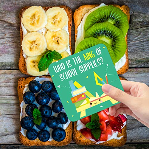Fancy Land 60 Lunch Box Jokes for Kids Cute Lunchbox Notes Motivational and Inspirational Cards for Boy’s and Girl’s Lunchbox