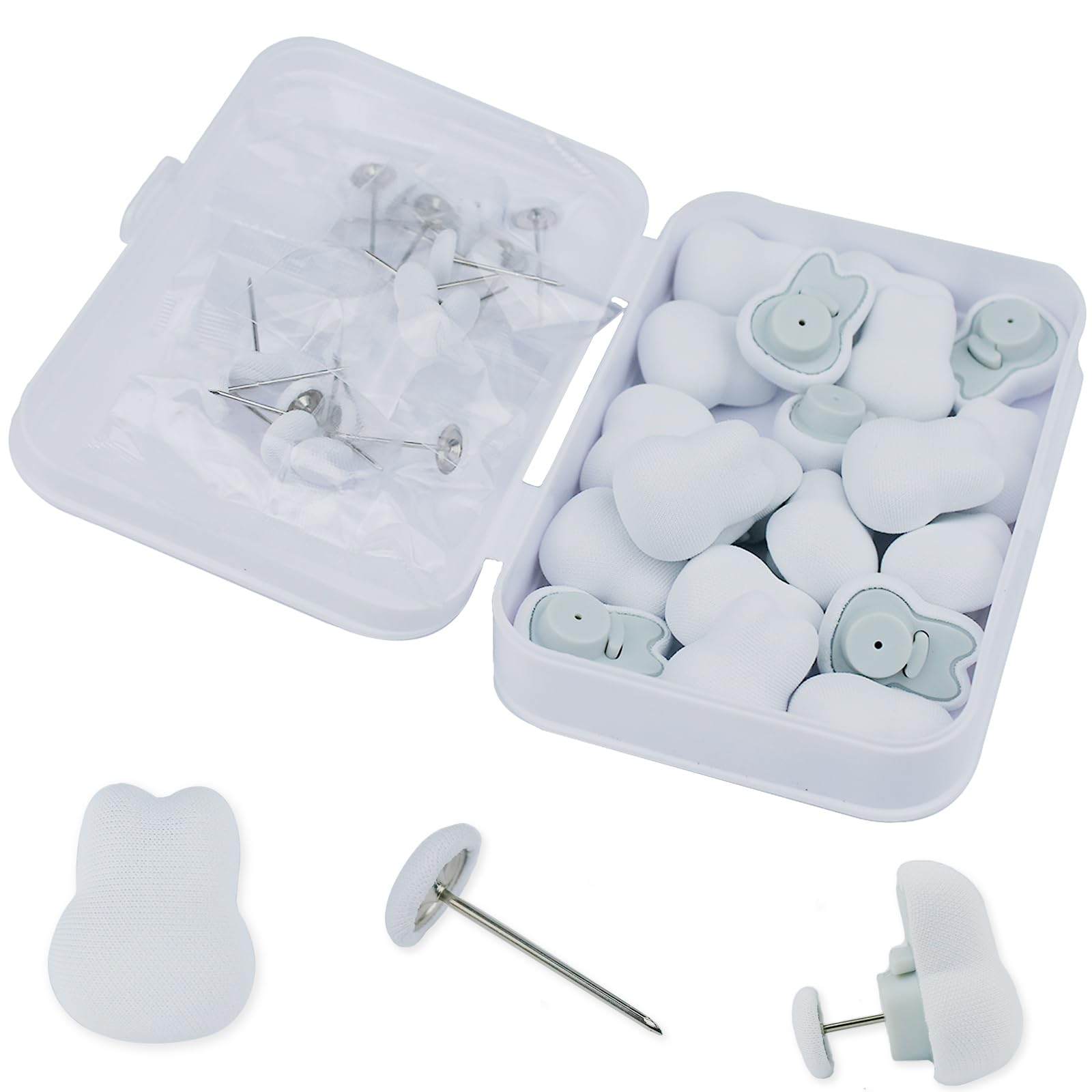 20 Pcs Duvet Clips to Hold Comforter Inside Duvet Pins Safe Locking Double Sided Sheet Fasteners for Quilt Cushions Curtains(Bunny White)