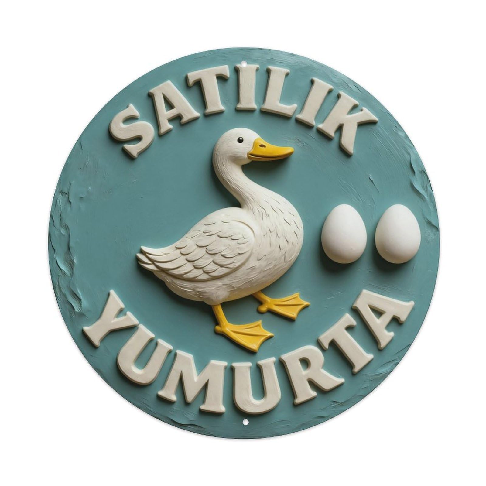 Zlatcbu Vintage Duck Eggs For Sale Sign Pattern Metal Tin Sign Retro Wall Art Poster, Decor For Home Living Room Bar Cafe Garage, 8X8 Inch
