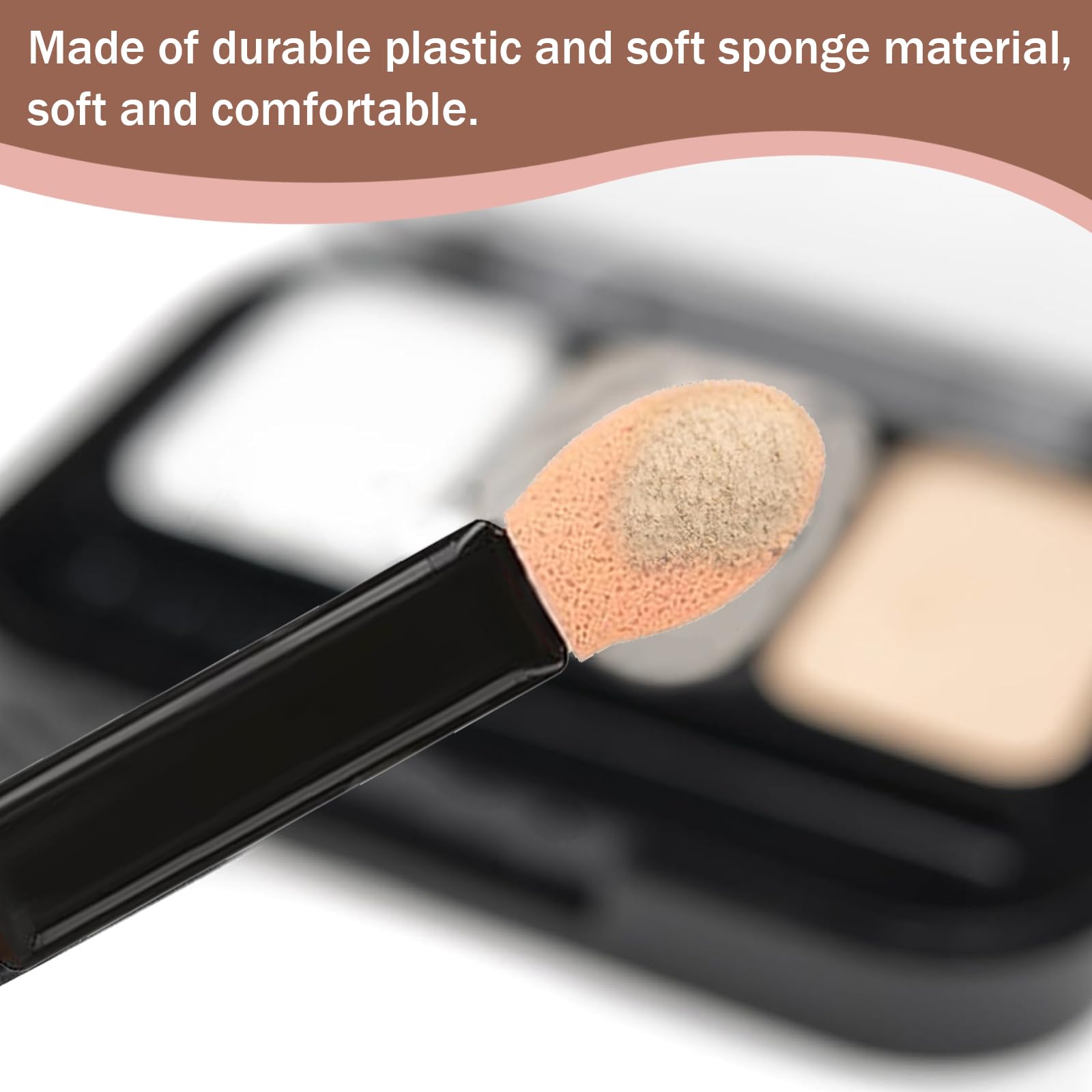 ZXCHOME Eyeshadow Applicator, 12 Pcs Sponge Eyeshadow Brush, Oval Makeup Applicator - Image 4