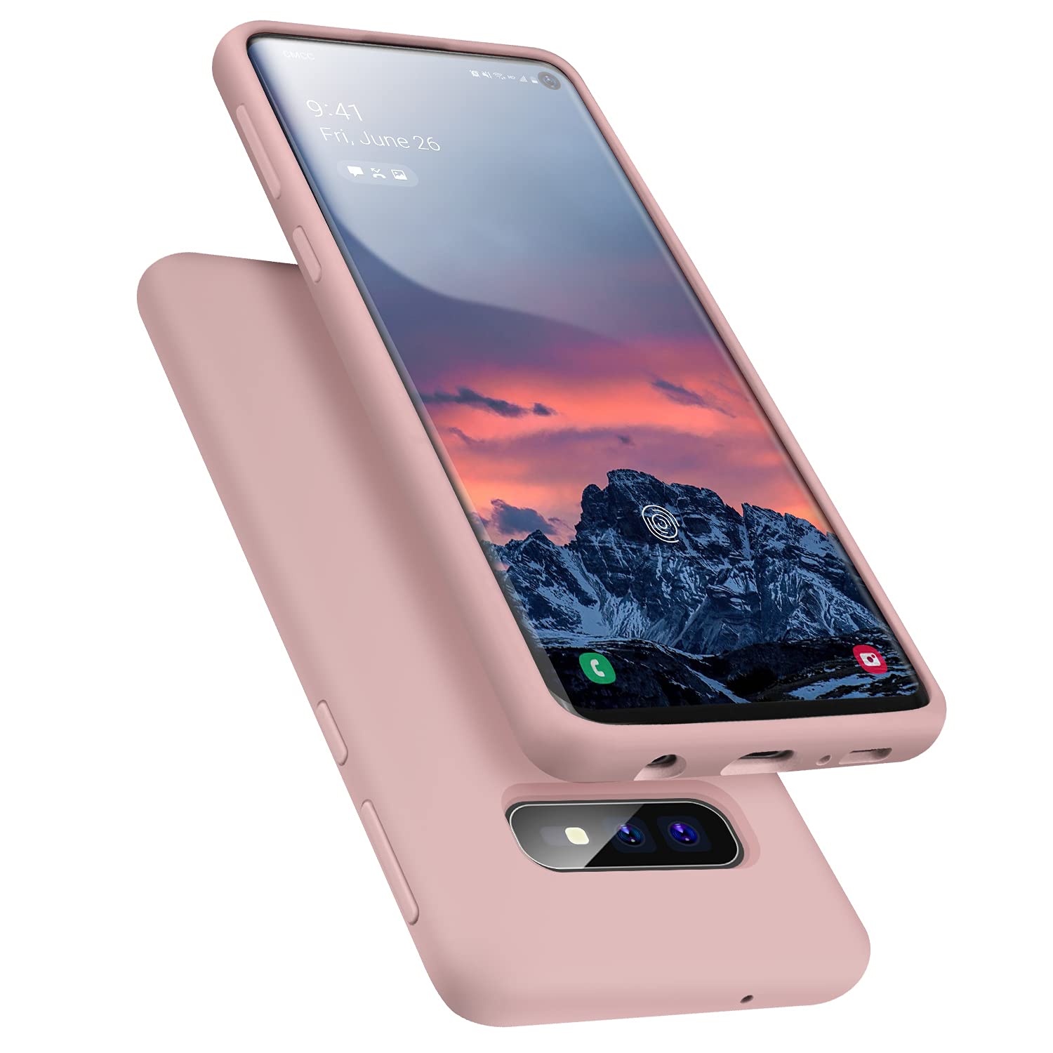 E SegoiSamsung Galaxy S10e Case, Liquid Silicone Gel Rubber Shockproof Case Soft Microfiber Cloth Lining Cushion Compatible With Galaxy S10E (ONLY) 5.8 inch (Pink Sand)