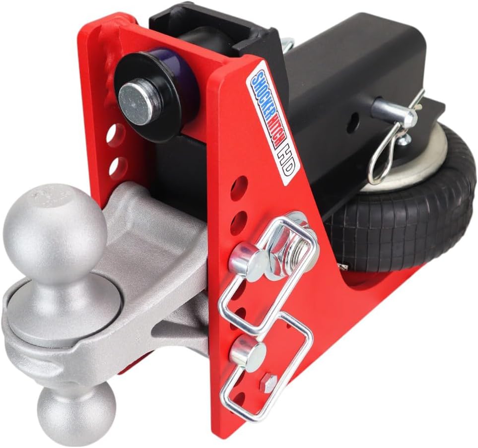 Shocker HD 20K Air Bumper Hitch & Dual Ball 2 & 2 5/16 inch Balls - 20,000 lbs - Fits Ford SuperDuty F250 F350 F450 F550 2017-2025, Fits 3" Hitch