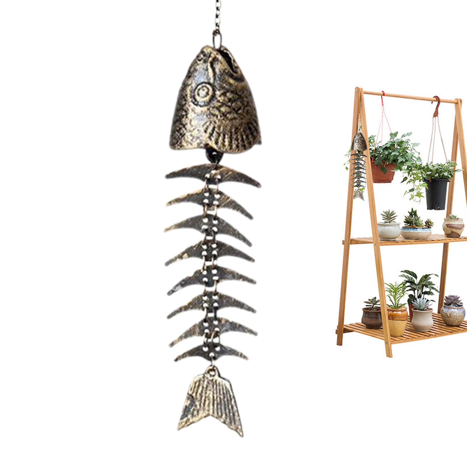 Carillons à vent en métal vintage et cloches de jardin en fonte pour aménagement extérieur de terrasse