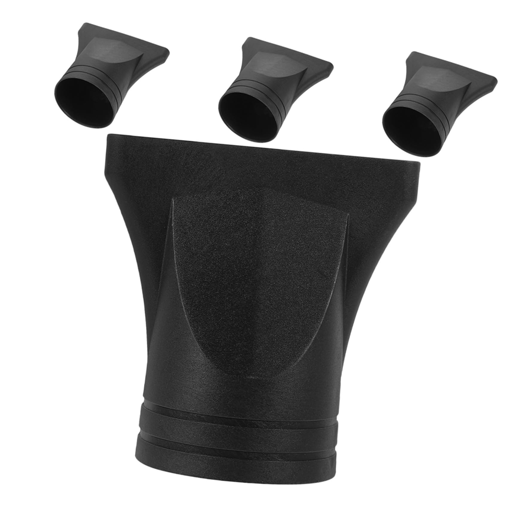 Boquilla para Secador de Pelo Negra, 4 Piezas, Plástico | Compatible Boquilla de 4 a 4, 8cm, Diseño de Precisión Versátil, Repuesto para Peinado