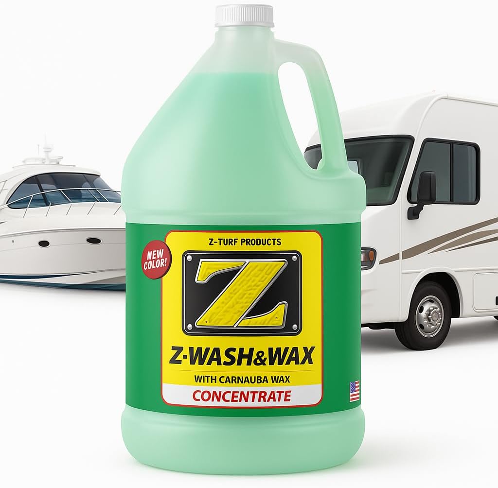 Z-TUFF PRODUCTS Wash & Wax – Ultimate Shine & Protection For Boats, RVs, and Cars – Infused with Advanced Polymer & Carnauba Wax Concentrated
