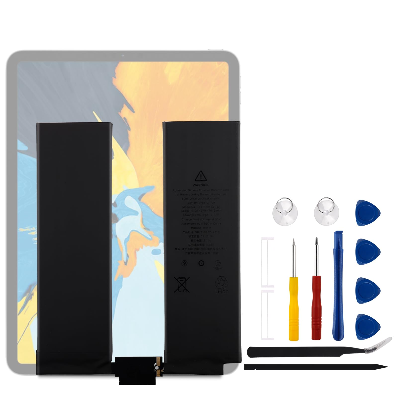 Amazon.com: Vvsialeek New A2042 Replacement Battery for iPad Pro