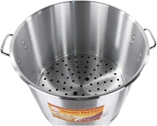 Miniatura 5 de Vaporera de 100 cuartos de galón de vapor de aluminio premium Tamalera de 25 galones nuevo 22.5 pulgadas x 22.5 pulgadas de diámetro 16 pulgadas de