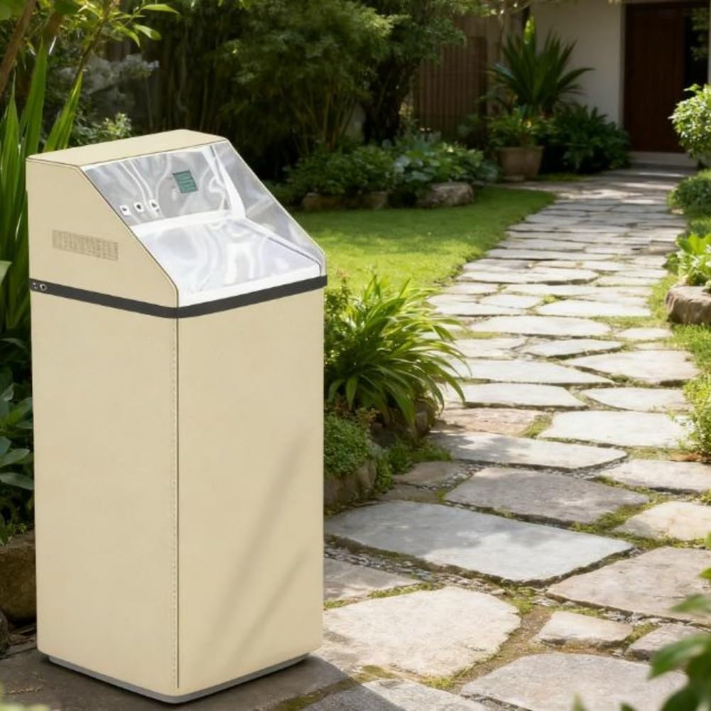 Copertura per serbatoio addolcitore d'acqua per esterni, copertura per addolcitore d'acqua resistente, tripli strati con finestra in PVC trasparente, 40 x 50 x 119 cm