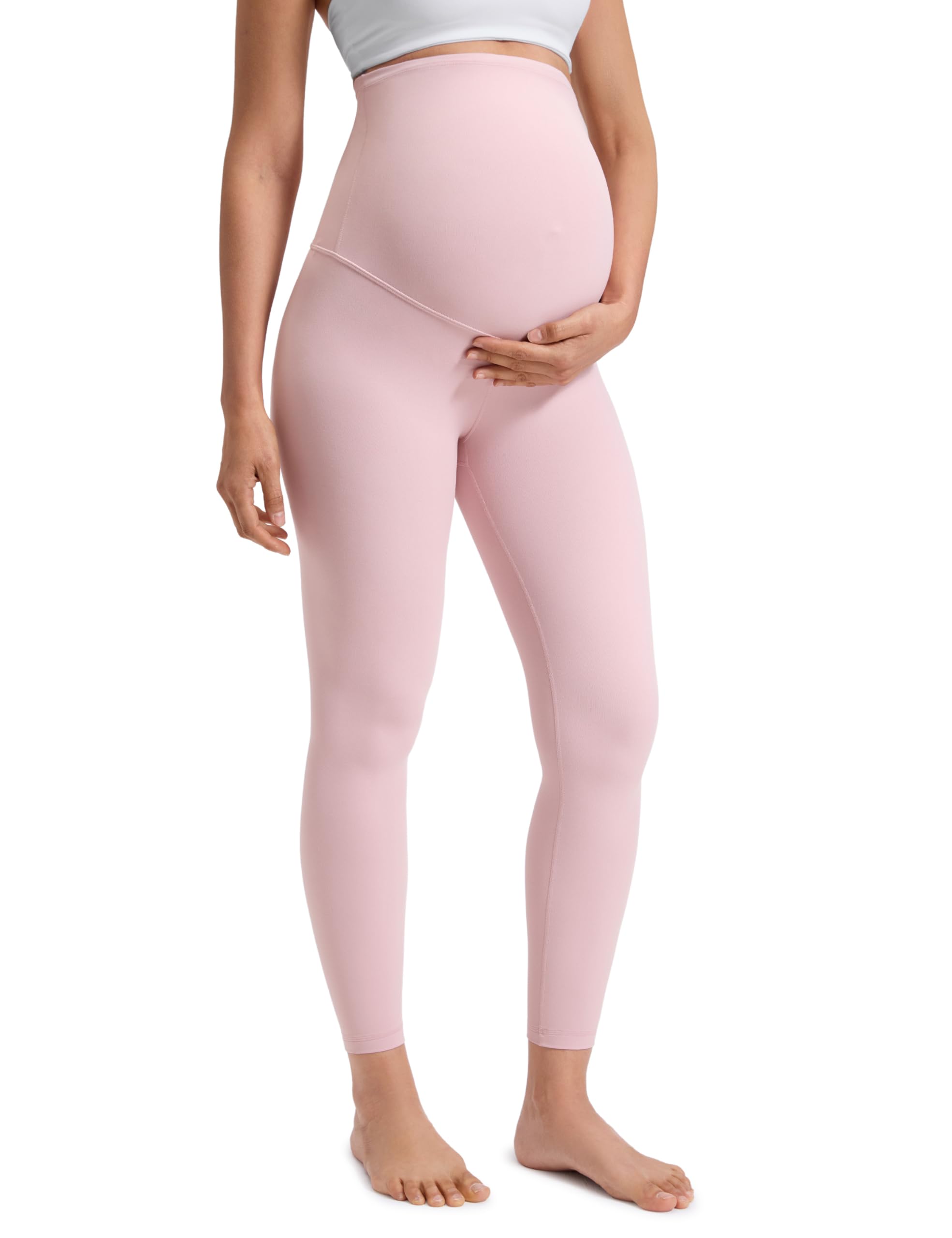 CRZ YOGA Women's Butterluxe 25" Maternity Leggings - Over Bump Workout Leggings Pregnancy Soft Belly Support Yoga Pants — view 13