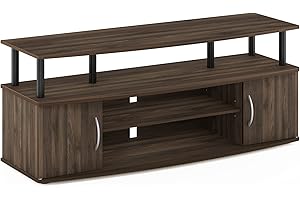 Furinno JAYA TV Stand Dark Brown Finish