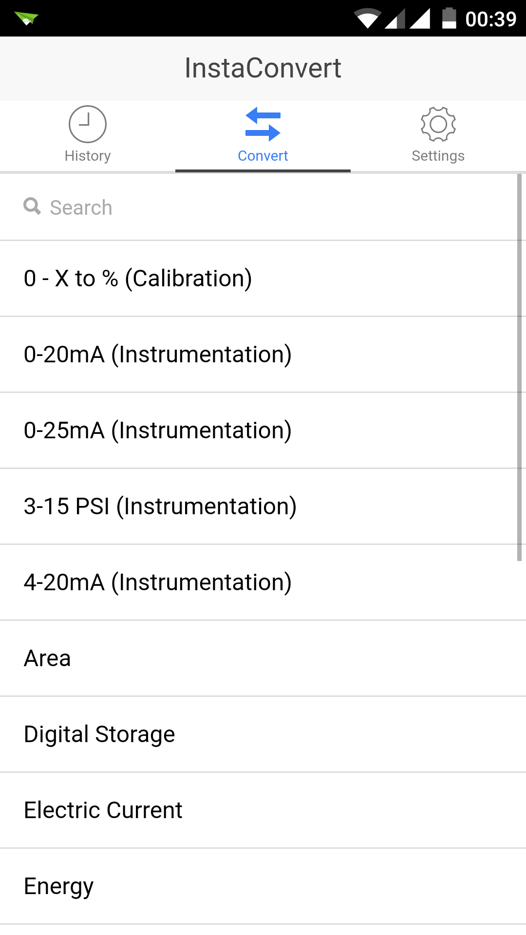 InstaConvert Unit conversion tool and calibration range calculation