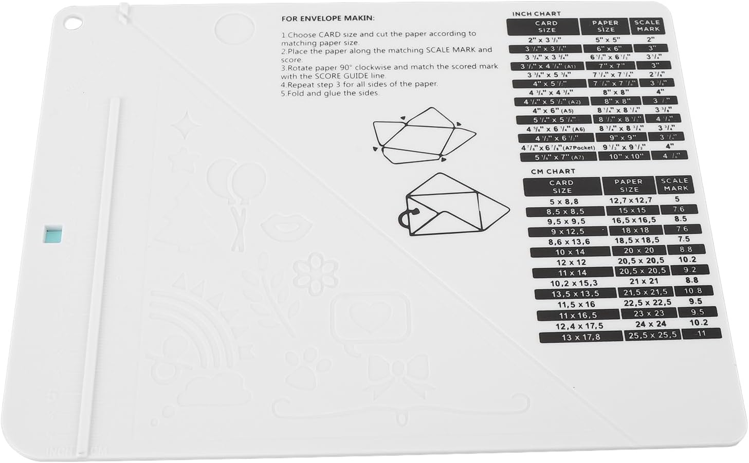 Multipurpose Scoring Board Envelope Maker Crafting Tool for Crafts Card Making Home Projects