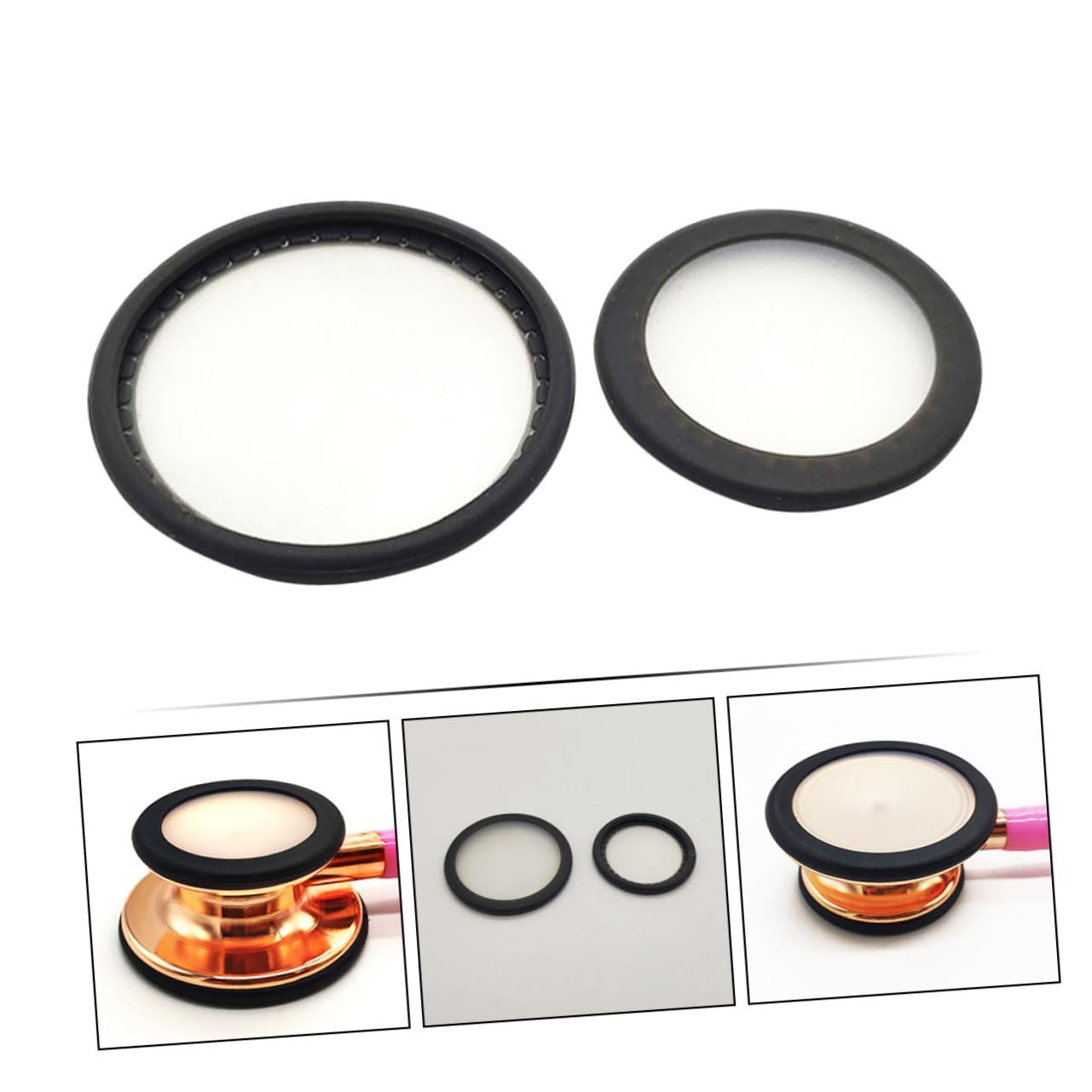 Didiseaon 2sets Replacement Parts Diaphragms Bell Covers Pediatric Cardiology Accessories
