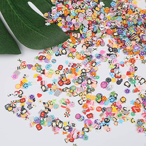 Diyasy 5000 Pcs 3D Nail Art Slice,Fruits Animals Flowers Slices For Slime Mini Fruit Fimo Clay Slices Hundreds Pattern For Nail Stuff Diy,1/5 Inch. #TOP2