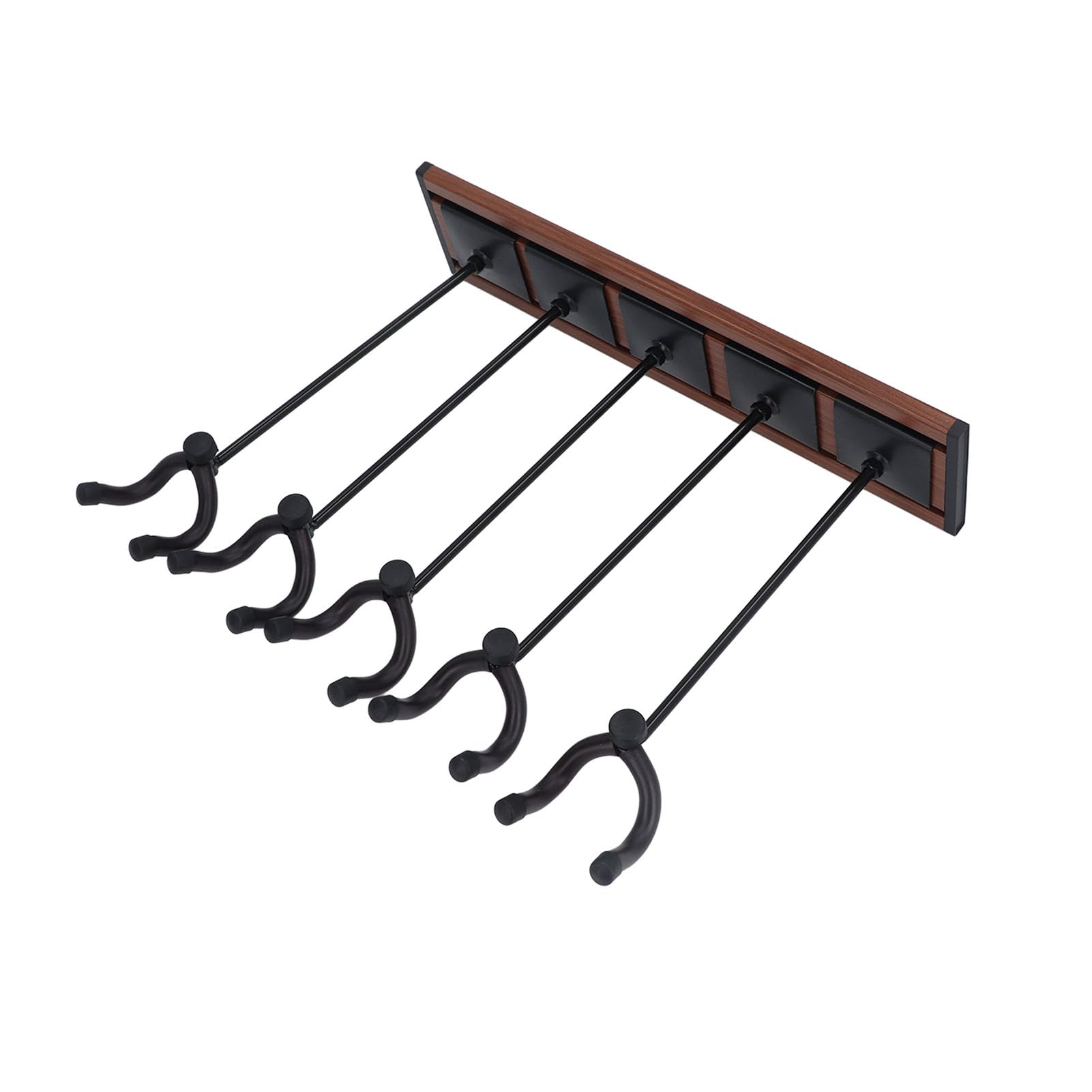 Jeffergarden Gitarren-Wandhalterung, Verstellbarer Haken aus Aluminiumlegierung für Bass, Violine und Mandoline, Perfekt für Heimstudio und Musikräume (Dunkle Holzmaserung)
