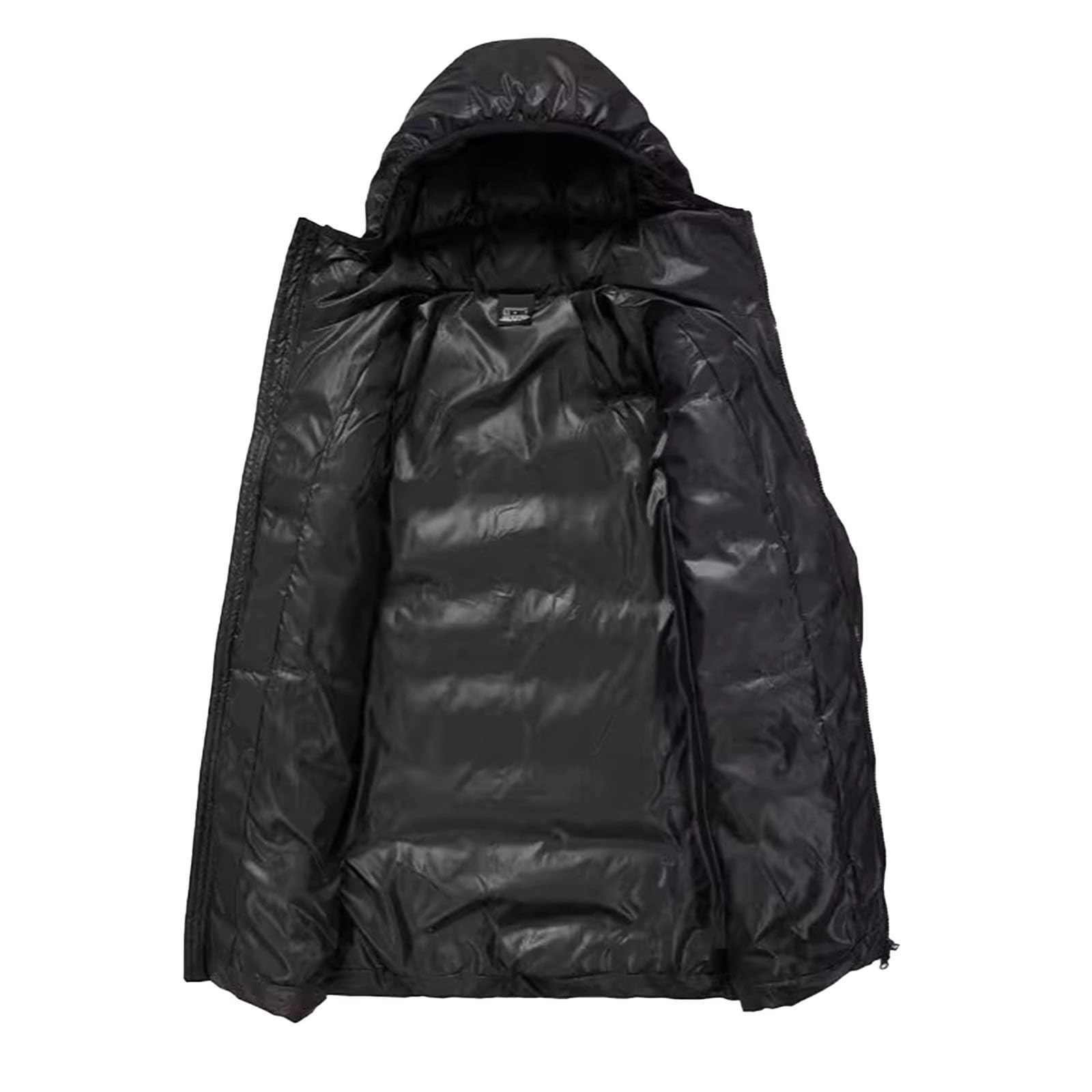 NUSGEAR Abrigo con capucha Hombre Invierno Chaqueta largo impermeable Acolchado Cazadora Algodón Gruesa Moda Cardigan Caliente Outwear Cálido parka plumas Deportivo Coat Talla grande 2024