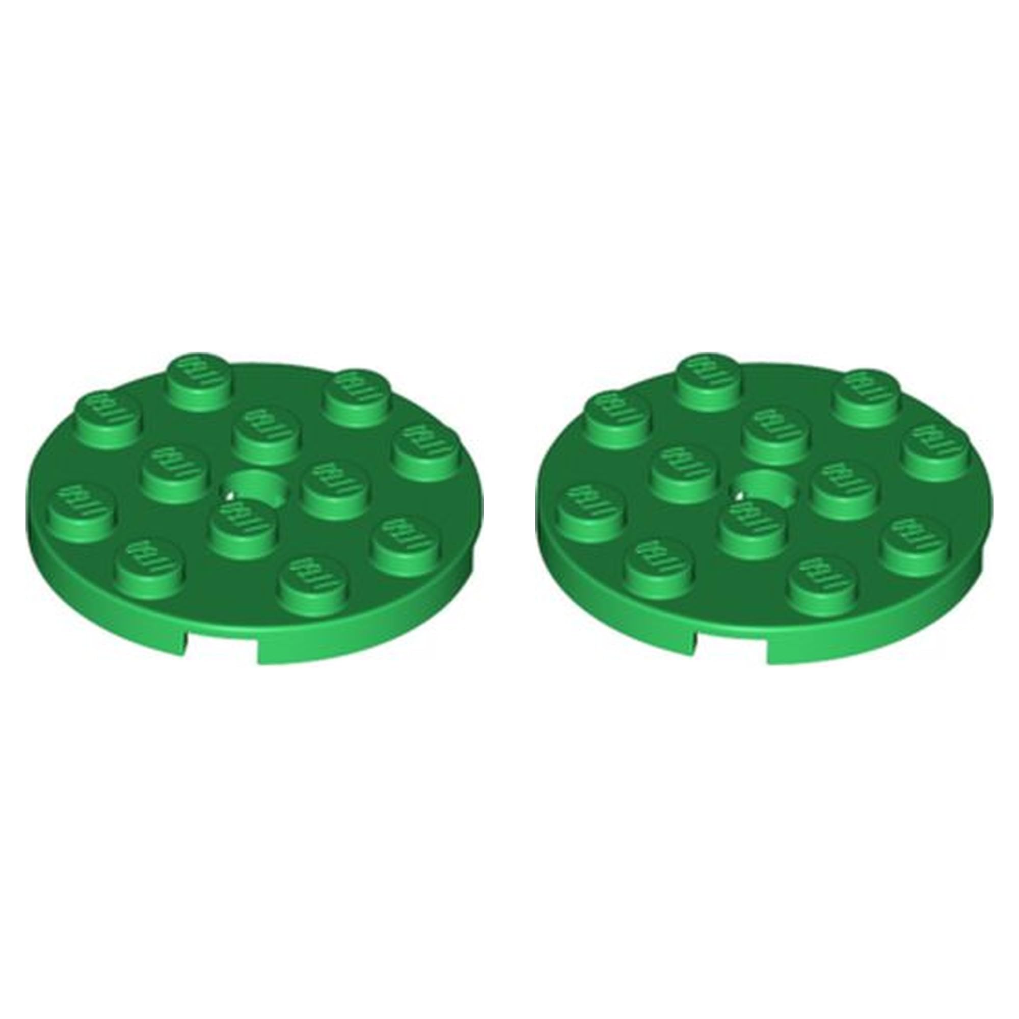 LEGO Plate, Round 4 x 4 with Hole, Part 60474 (Green, 5, Bricks) โ image 1