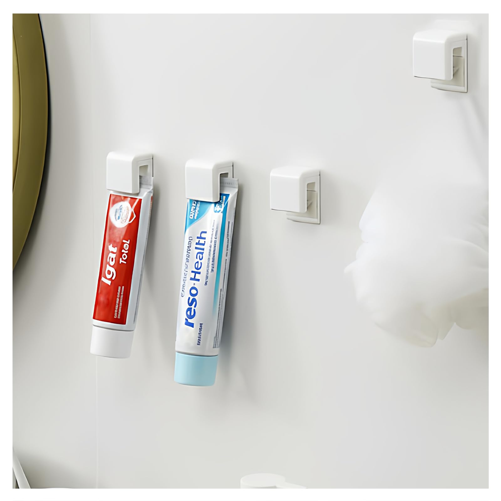 4-Pack Toothpaste Holder Wall Mounted, Plastic Tube Clip for Shower โ image 1
