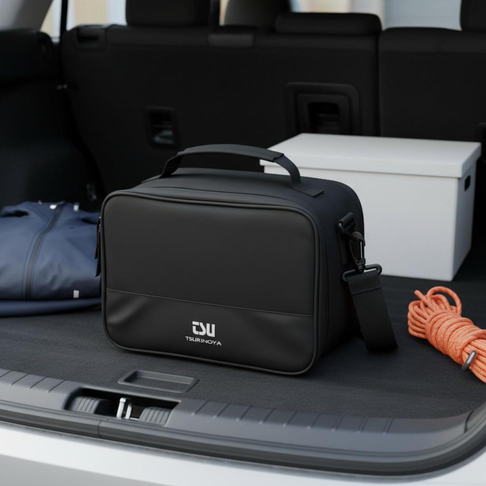 Gralara Étui pour Moulinet de Pêche Sac Rangement Trousse Valise Mallette en Tissu Oxford Dur avec Angles Arrondis et Intérieur Organisé pour Transport Déplacements Maison