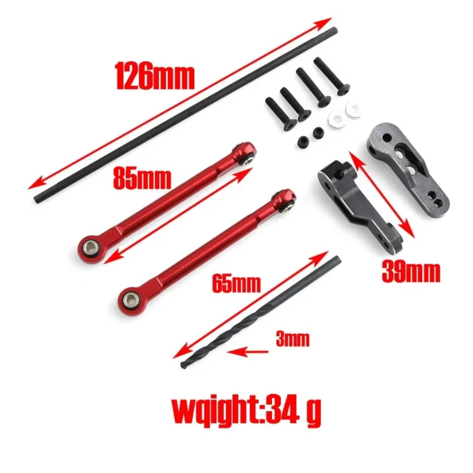 Rc Special Connecting Rod for Traxxas for Udr 1/7 Aluminum Front Torsional Sway Bar Set RC Car Tracked Vehicles Parts and Accessories Upgrades Replacement and Use