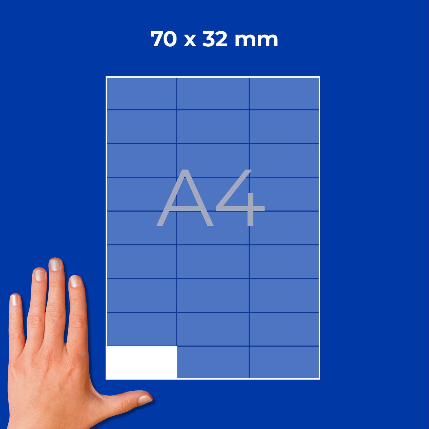 AVERY Zweckform Wetterfeste Folienetiketten (675 Aufkleber, 70x32mm auf A4, permanent haftend, wasserfest, strapazierfähig, bedruckbare Outdoor Klebefolie) 25 Blatt, weiß
