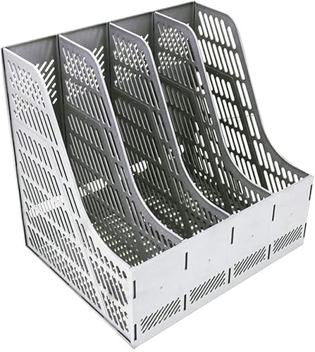 Miniatura 6 de Sayeec - Revistero cuadrado de plástico resistente para escritorio, marcos de archivos, divisores, gabinetes de documentos, expositor y caja