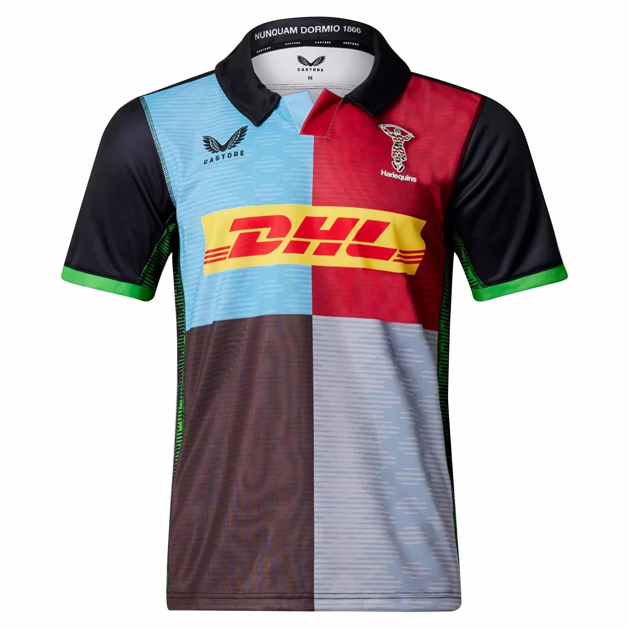 Castore Mens Official Harlequins Replica Shirt, Harlequins Fans Rugby Union Shirt, Quins Replica Rugby Shirt (UK, Alpha, 7XL, Plus, Regular, Blue)