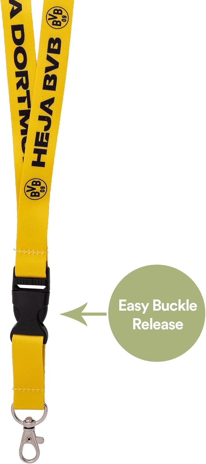 Desert Cactus Borussia Dortmund FC Lanyard BVB German Germany Die Schwarzgelben Soccer Team Car Keys ID Badge Holder Keychain Detachable Breakaway Snap Buckle (Design A)