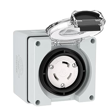 Muelnmey NEMA L5-30C 30 Amp 125/250 Volt Locking Female Plug Box.