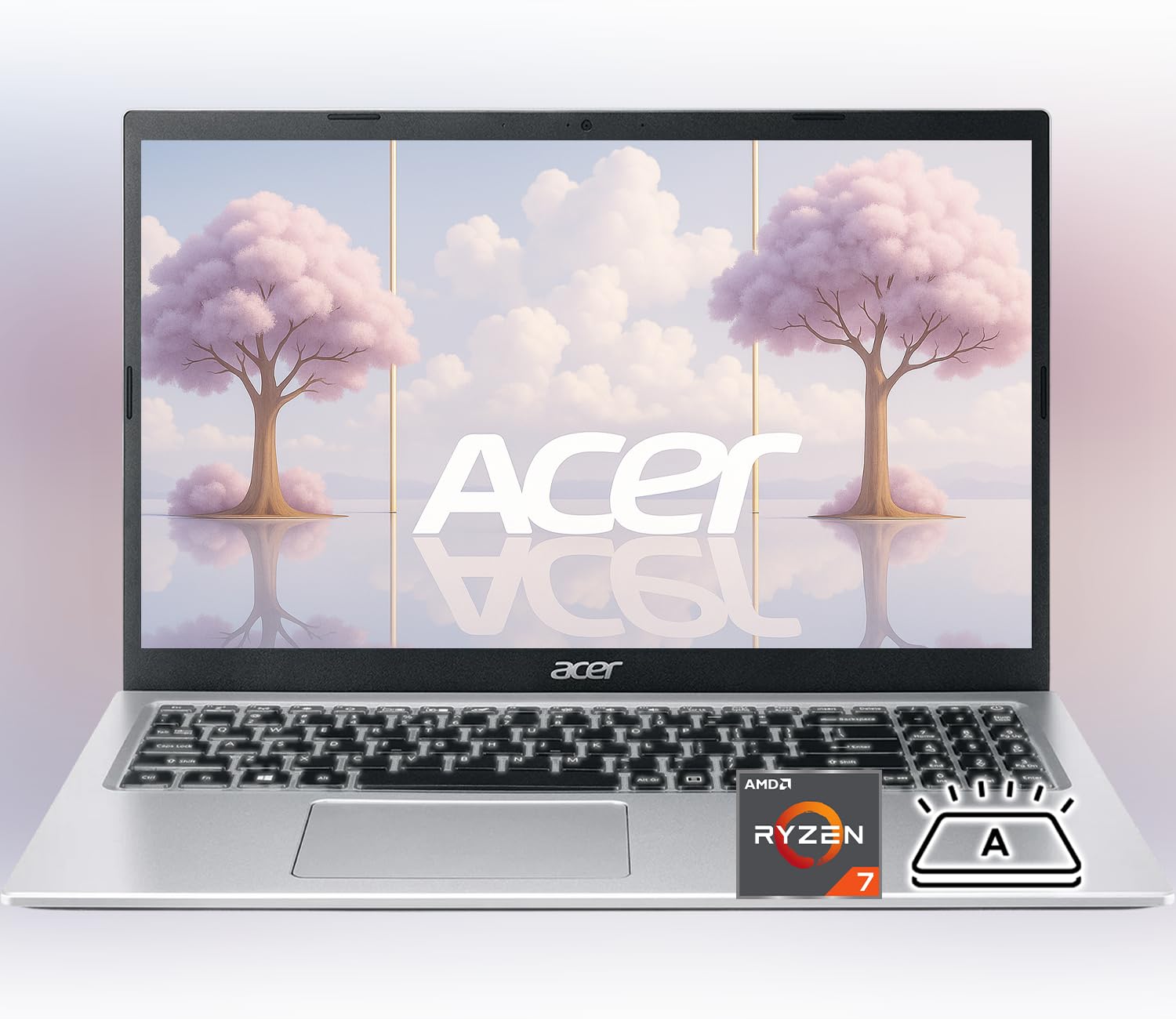 acer Aspire 3 Premium Laptop Computer Featuring Backlit Keyboard | AMD Ryzen 7 7730U CPU | 16GB RAM | 1TB SSD | 15.6" FHD Display | Webcam | Fast Wi-Fi 6 | Copilot AI Chat | Type-C | Windows 11 Pro