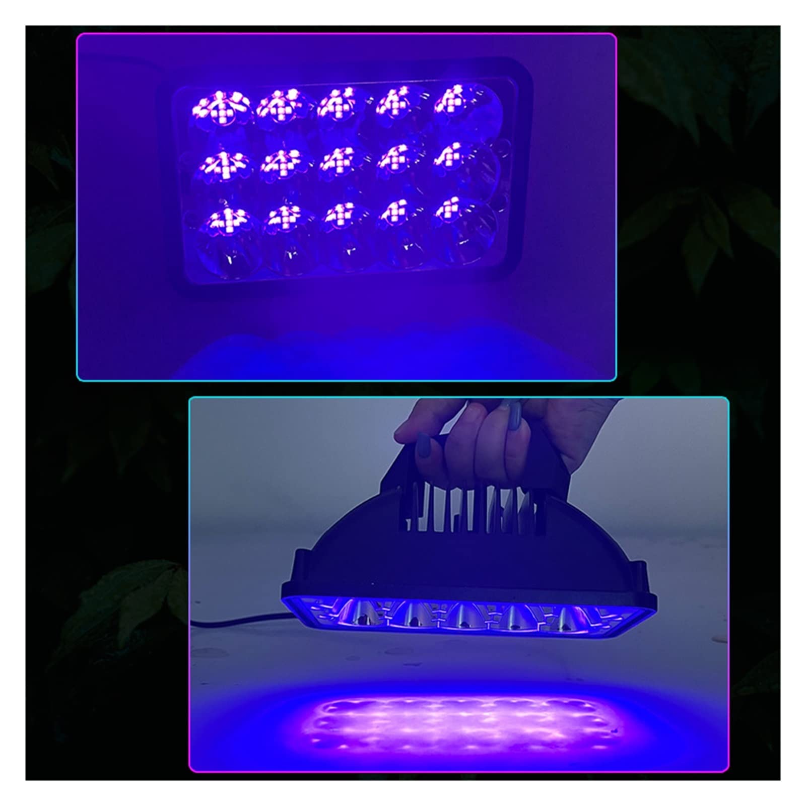 UV-Lampe, LED-UV-GEL-Härtungslampe UV-Lichthärtung Öldruckmaschine Glastinte Farbe Siebdruck 3D-Drucker 365nm 3.0-75