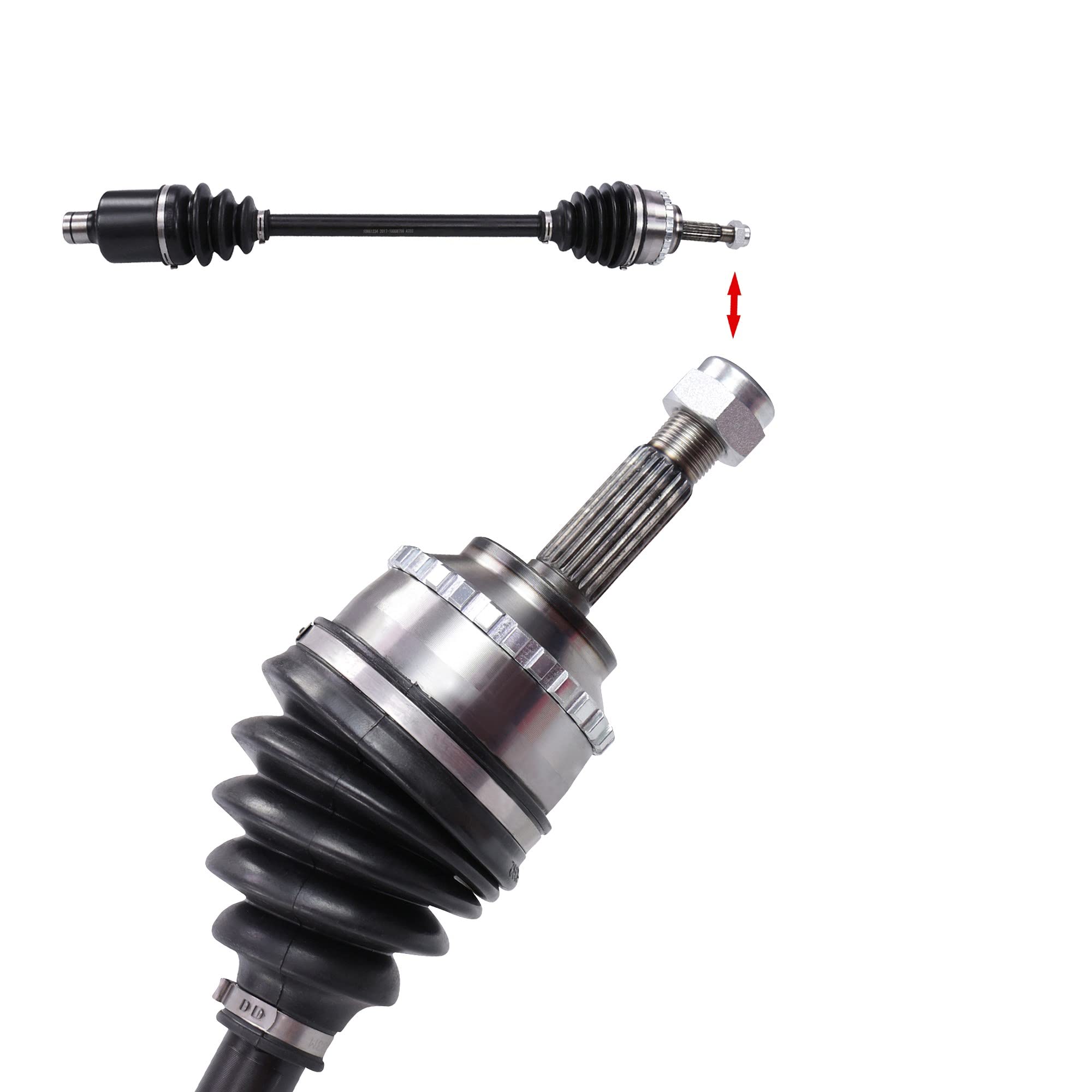 ATEC Germany 1x Eje de transmisión completo eje de transmisión delantero derecho Compatible con RENAULT CLIO II (BB_, CB_), (SB0/1/2_), KANGOO (KC0/1_), KANGOO Express (FC0/1_), THALIA I (LB_)