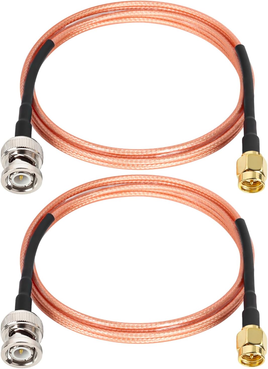 MOOKEERF SMA Male to BNC Male Cable 5ft,2 Pack SMA to BNC Cable RG316 SMA BNC Adapter Cable for RF Applications/Antennas/Wireless LAN Devices/Wi-Fi Radios External Antenna etc