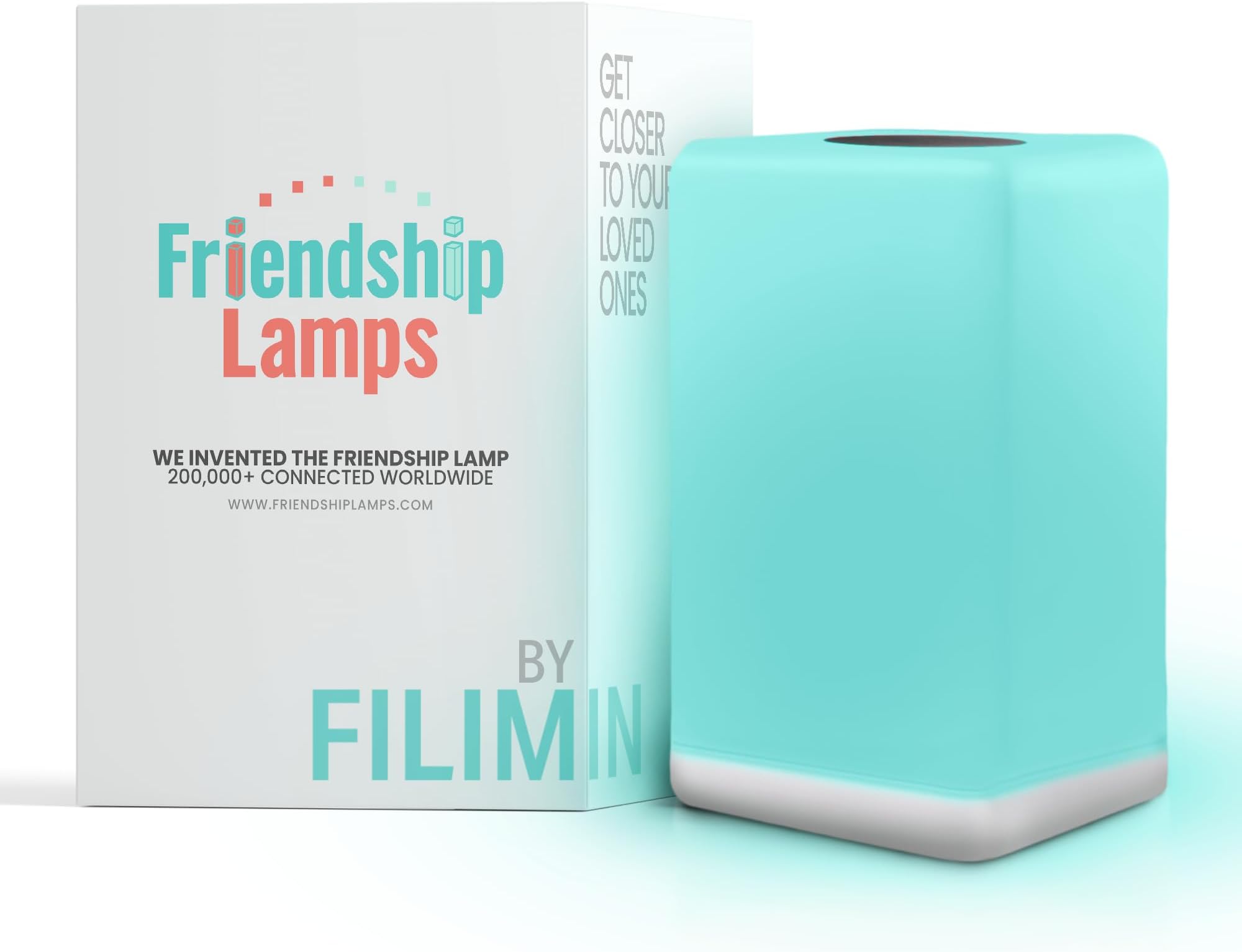 Friendship Lamp FriendLi by Filimin - Subscription Required Wi-Fi LED Light for Long Distance Touch Lamp, Present for Best Friend, Relationship, Family, Unique Gifts, Easy App Setup - Single