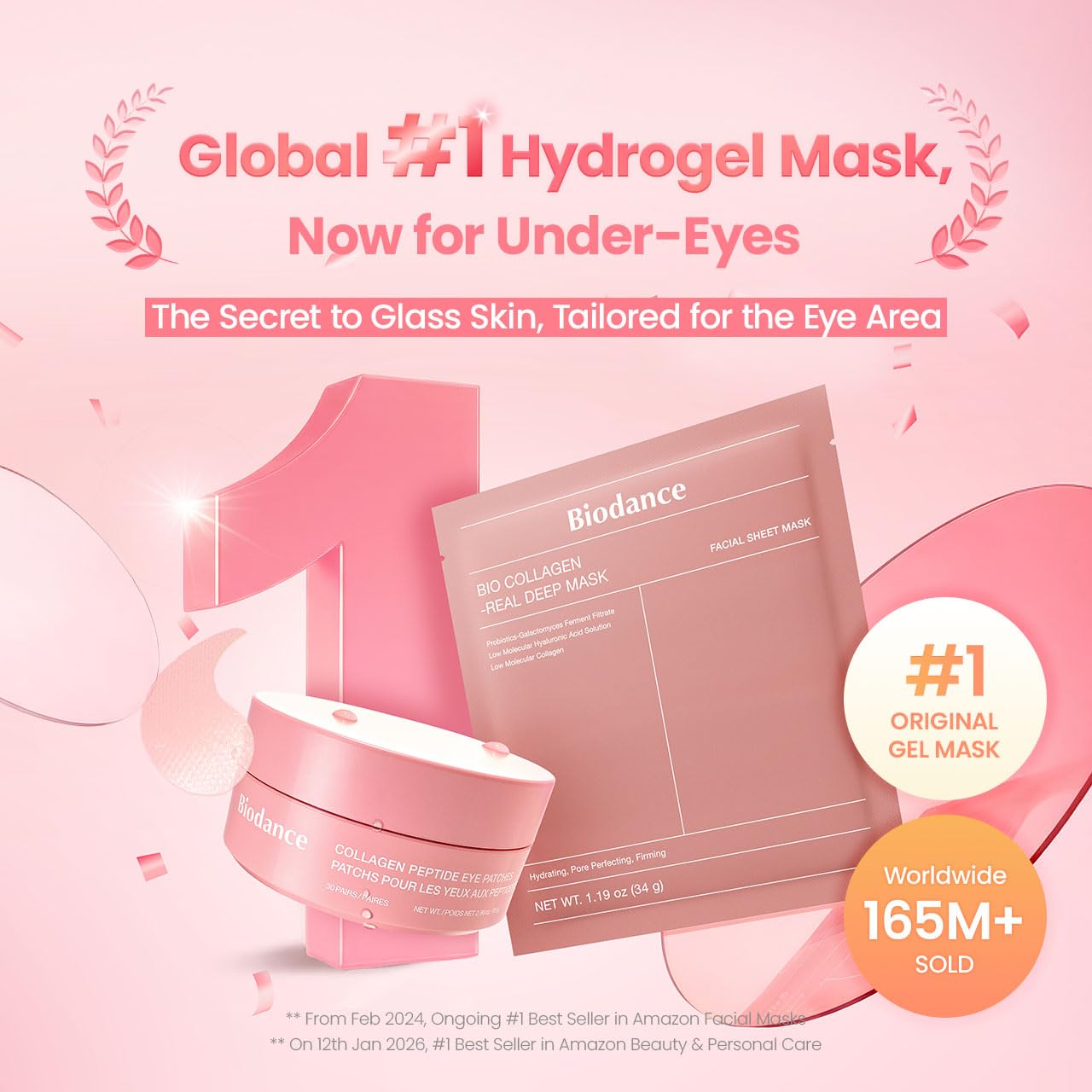 BIODANCE Collagen Anti-Aging Set: Bio Collagen Real Deep Mask & Collagen Peptide Eye Patches, Set for Face & Smile Lines, Korean Skin Care, Skin Care Gift Set - Image 2