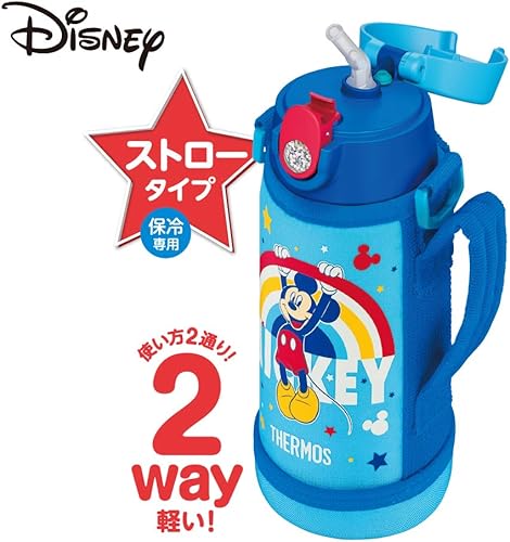 Miniatura 4 de Thermos Water Bottle FJO-600WFDS BL Vacuum Insulated 2-Way Bottle, 2-Way Bottle, 0.2 gal (0.6 L), Mickey Blue