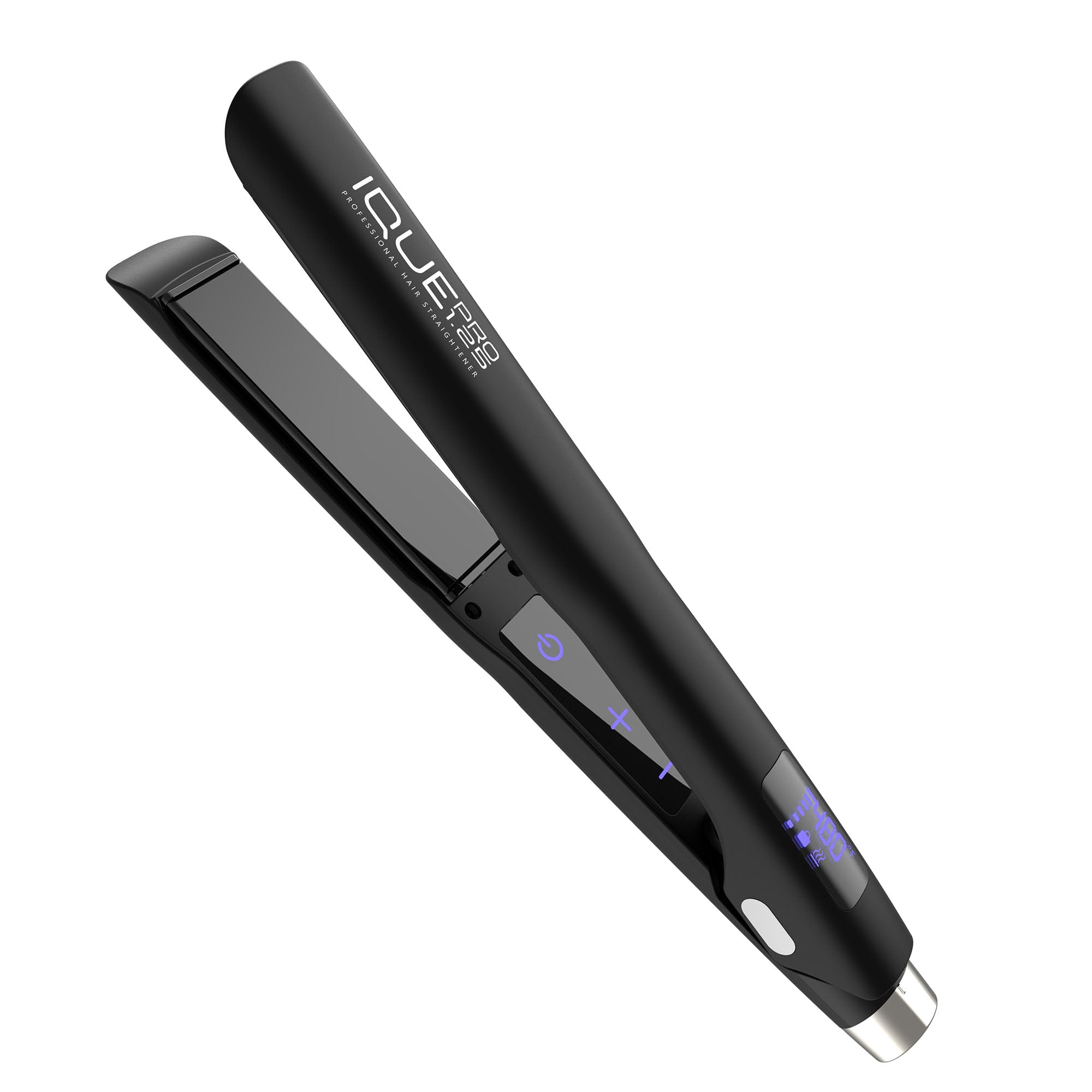 1.25” Titanium Plates Hair Straightener & Curler 2-in-1 – Fast Heat-Up Flat Iron with Ionic Technology, Floating Plates, LCD Display, Adjustable Temp to 480°F, Dual Voltage for All Hair Types