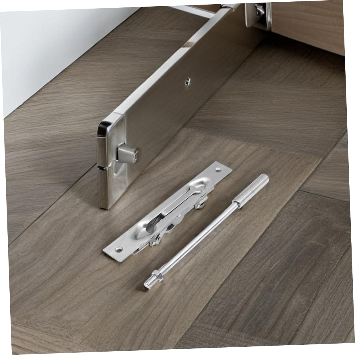 TEHAUX Set 2 Chiavistelli Antifurto per Porta a Doppio Battente in Acciaio Inossidabile Design Compatto e Applicazione Versatile per Case e Magazzini