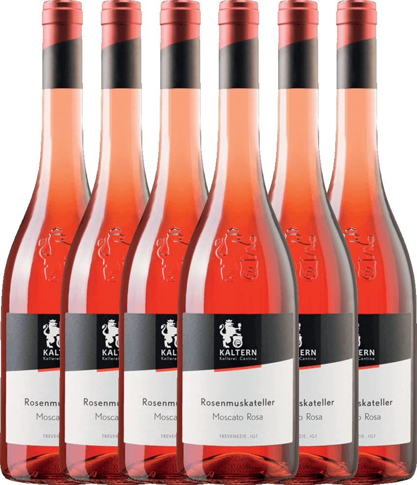 Rosenmuskateller lieblich Moscato Rosa IGT Kellerei Kaltern Roséwein 6 x 0,75l VINELLO - 6 x Weinpaket inkl. kostenlosem VINELLO.weinausgießer